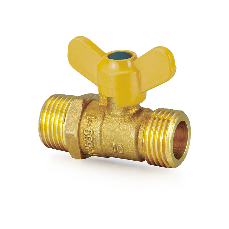 Supapă cu bilă din alamă YH-206 cu mâner tip fluture (M/M)