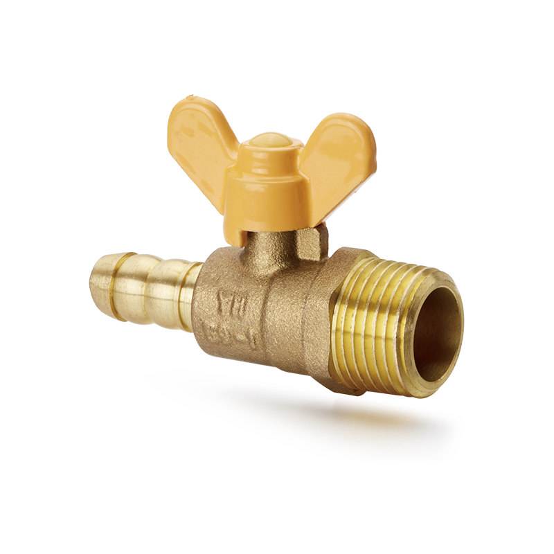 Supapă cu bilă din alamă YH-207 cu mâner tip fluture (conector M/furtun)